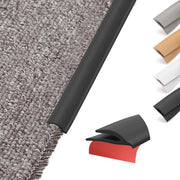 Profilo di transizione in PVC flessibile, striscia di transizione autoadesiva per pavimento in moquette e pavimento in piastrelle o vinile in laminato, striscia di fine e profilo di fine (nero)