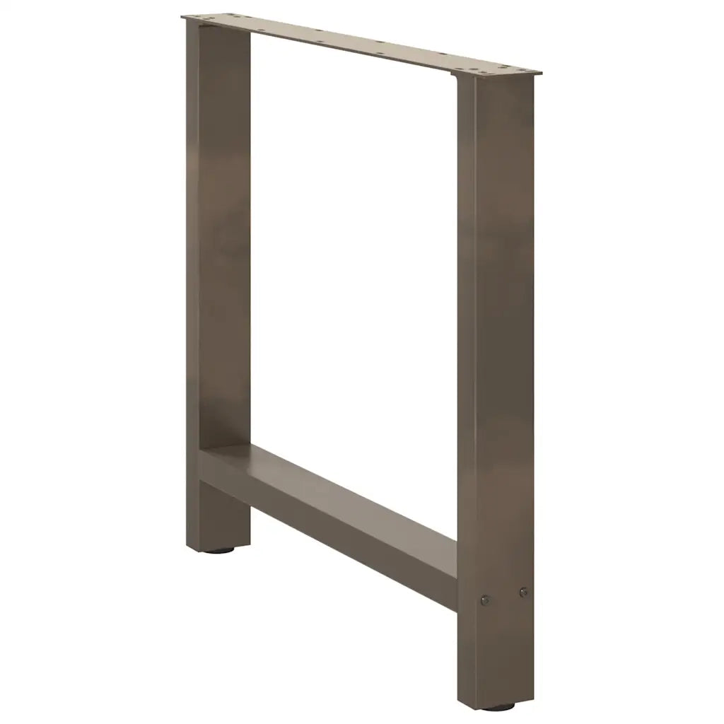 Gambe per tavolo da pranzo in acciaio naturale 2 pz 70x(72-73) cm Acciaio 4013311