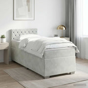 Letto box spring con materasso Grigio Chiaro 90 x 200 cm 3450632