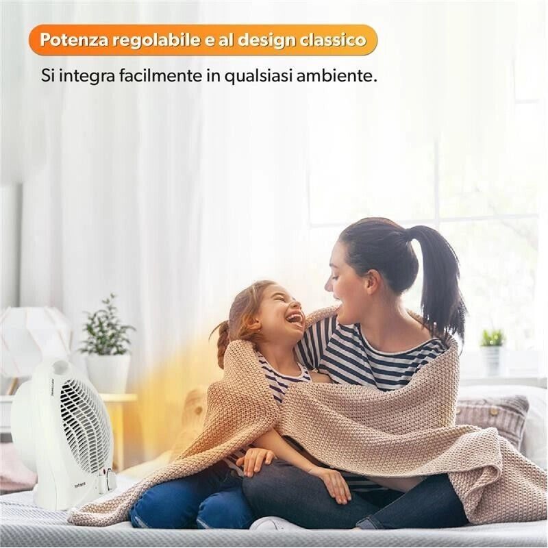 HIGH-TECH TERMOVENTILATORE 1000-2000 W 2 LIVELLI DI POTENZA E SPEGNIMENTO AUTOMATICO