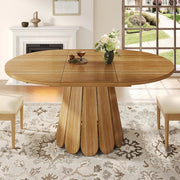 Tavolo da pranzo allungabile - Xylo - 118-158 cm - Marrone - Estensibile ovale, fino a 6 persone