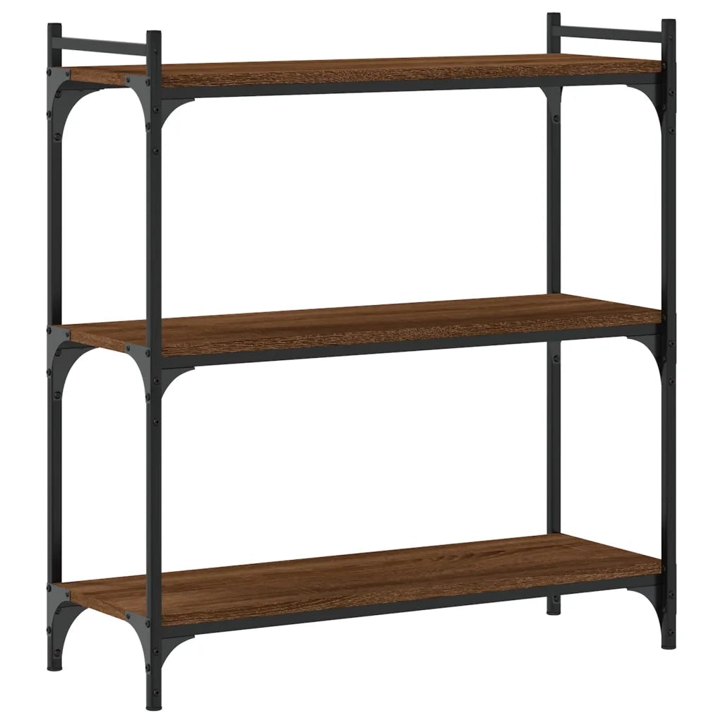 Libreria 3 Ripiani Rovere Marrone 80x30x86 cm Legno Multistratocod mxl 132498