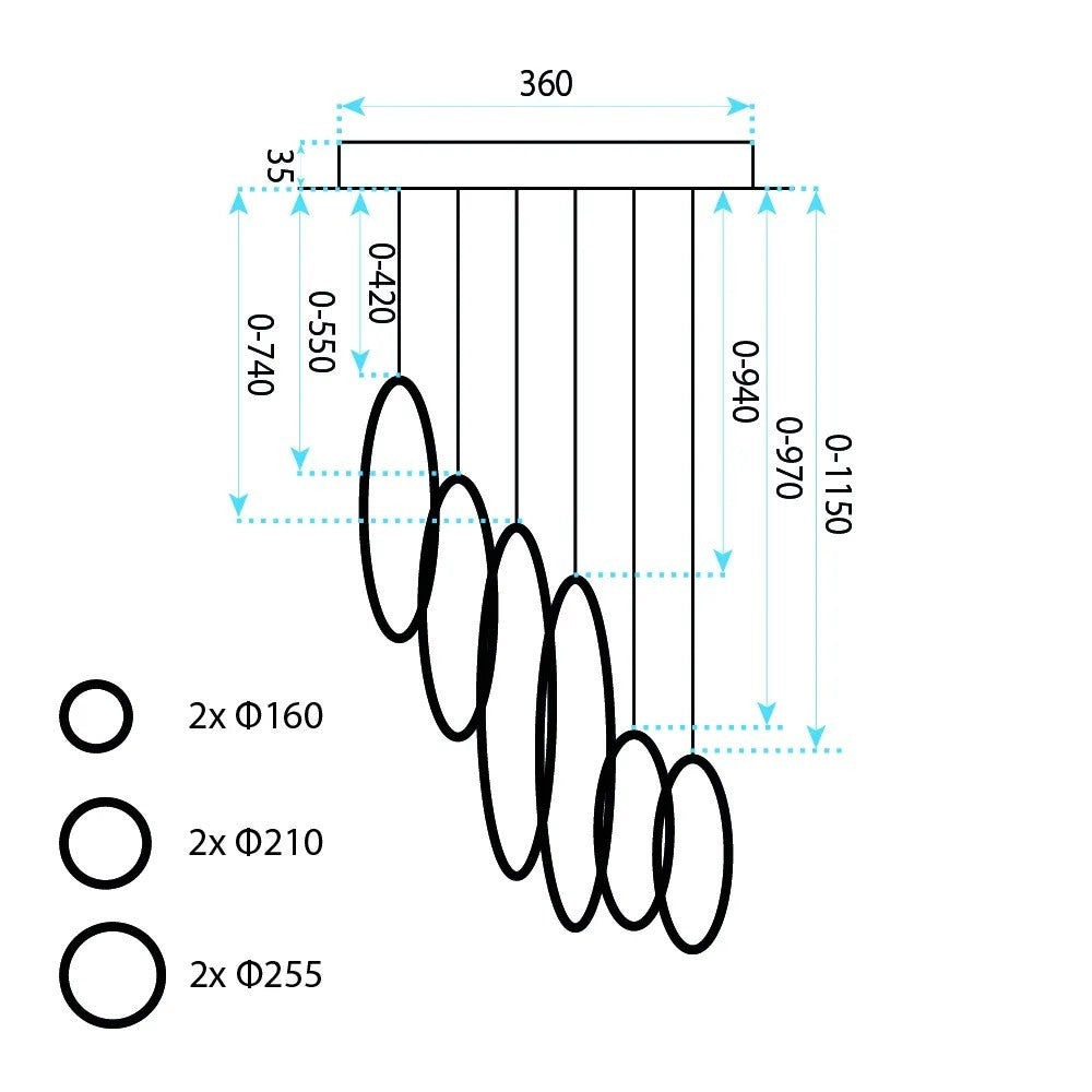 Lampada A Sospensione Da Soffitto App1921-cp Black