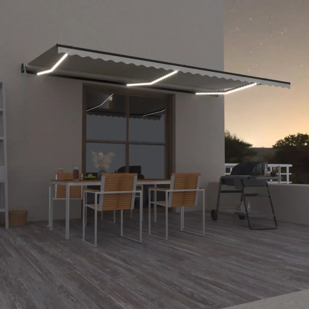 TendaAutomatica con Sensore Vento e LED 600x350 cm Cremacod mxl 120572