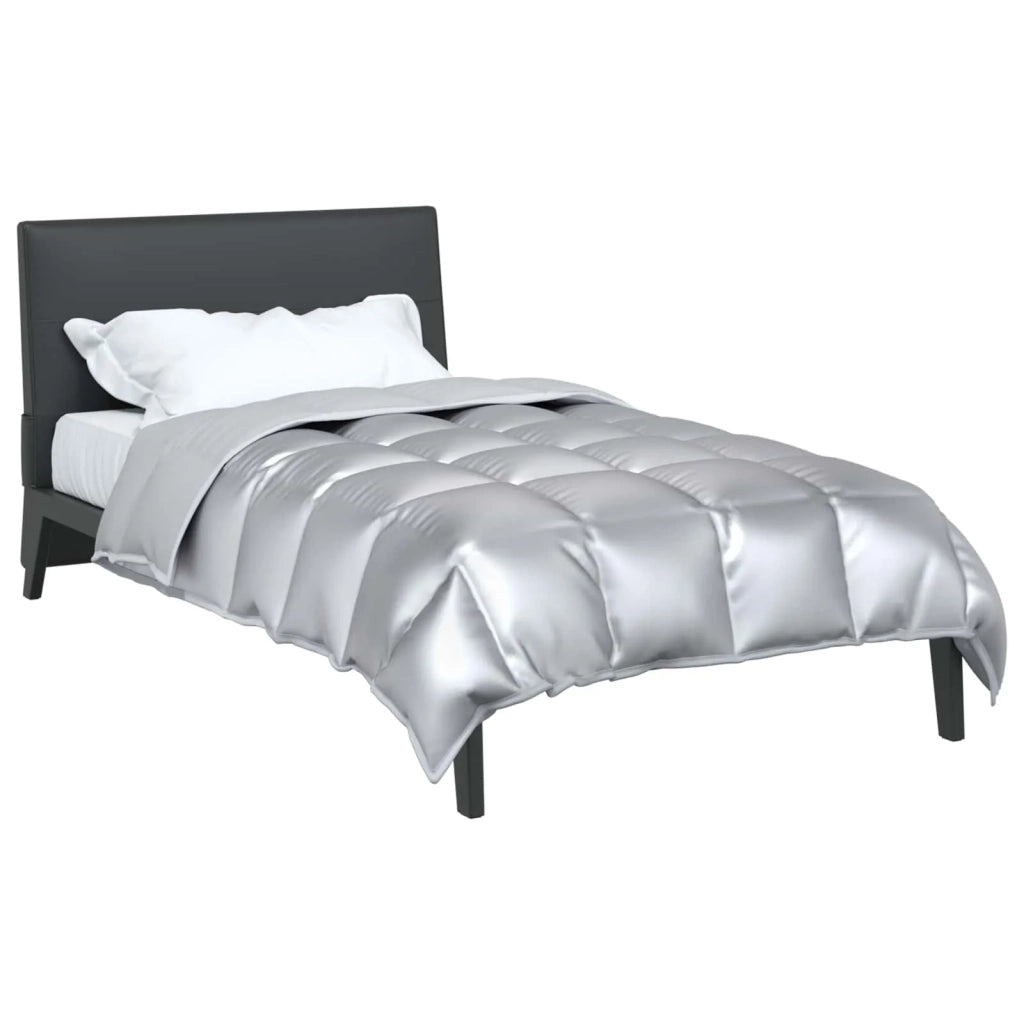 Piumone | Duvet Invernale Argento 140 x 220 cm Satin e Micropile