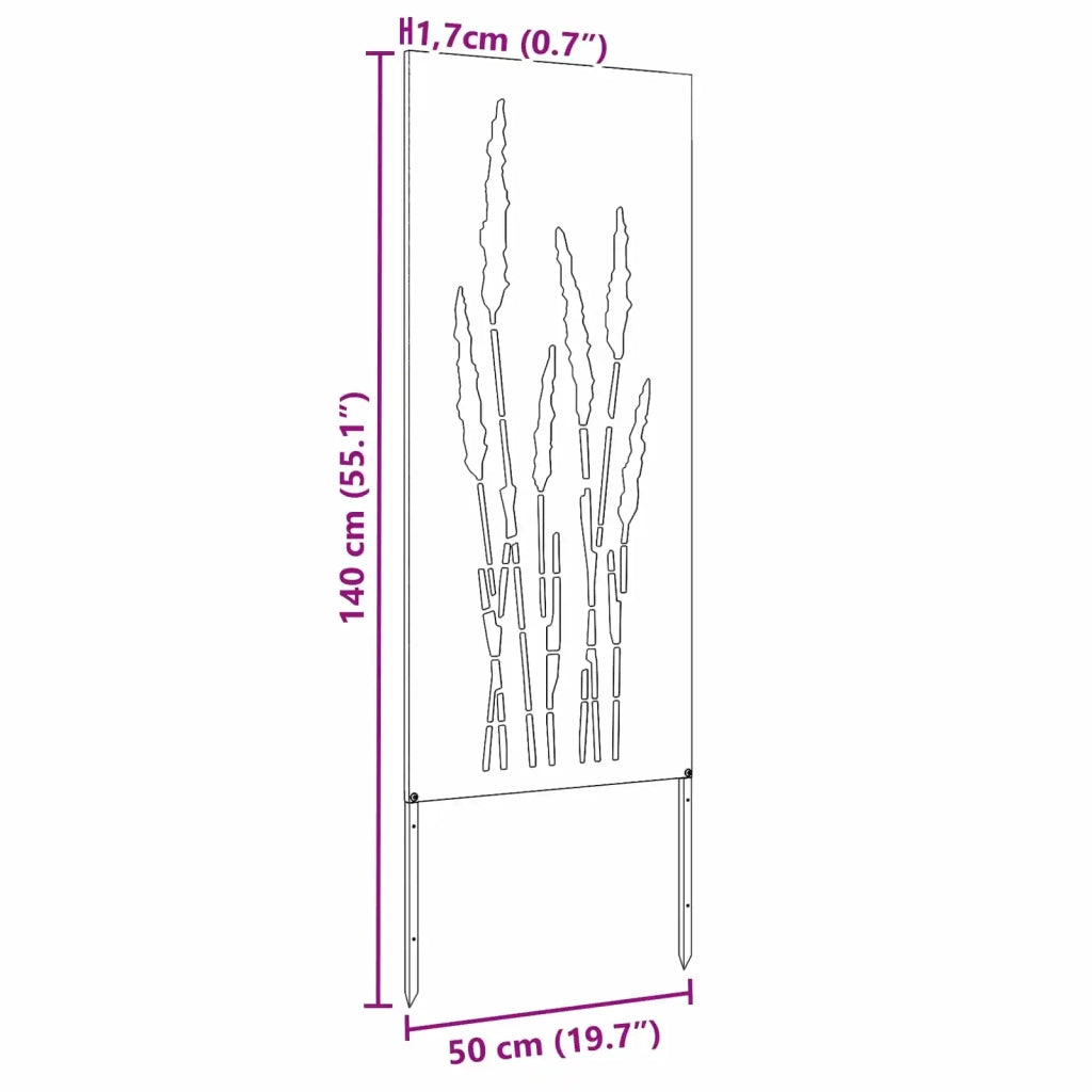 Schermo per privacy in giardino Floreale Argento 50 x 140 cm CFW8296726