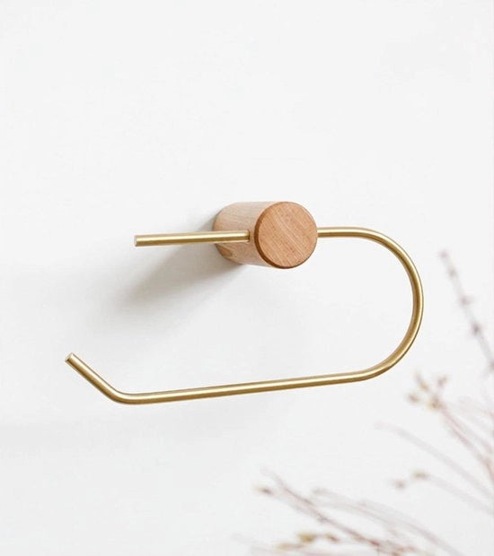 Sistema di Supporto per Cartucce WC in Legno - Montaggio a Parete o Adesivo - Design Minimale