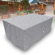 Copertura per mobili da giardino, rettangolare, per tavolo da giardino, insieme di mobili, protezione da neve, impermeabile, impermeabile, anti UV, respirante, impermeabile e resistente all'inverno, Oxford 210D, grigio, 120 x 60 x 90 cm