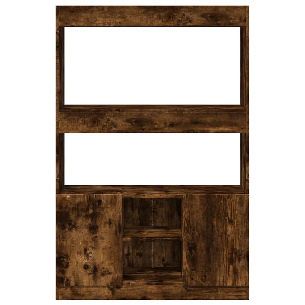 Credenza | Madia | Buffet da pranzo | Armadio da pranzo Rovere Fumo 92x33x140 cm in Legno Multistrato