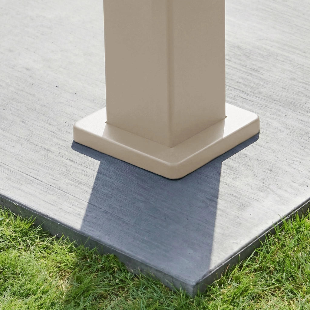 Pergola bioclimatica 3x4m in alluminio, lamelle orientabili, beige