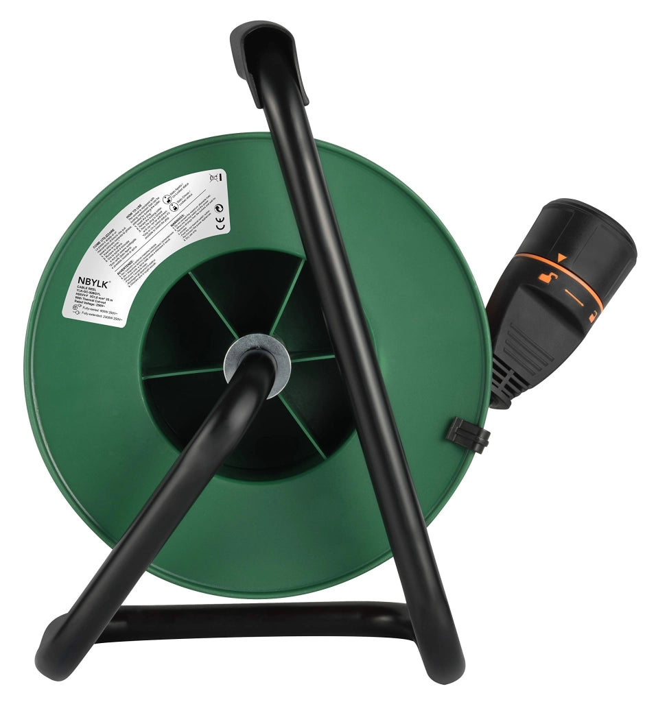 Avvolgicavo con Presa a Meccanismo Blocco Art 49237 Electraline 25 mt