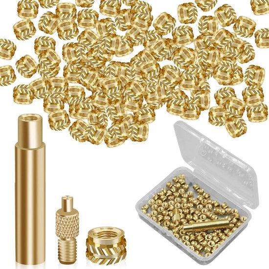 Inserti a viti M3 120 pezzi per inizio messaggio a 3D in ottone