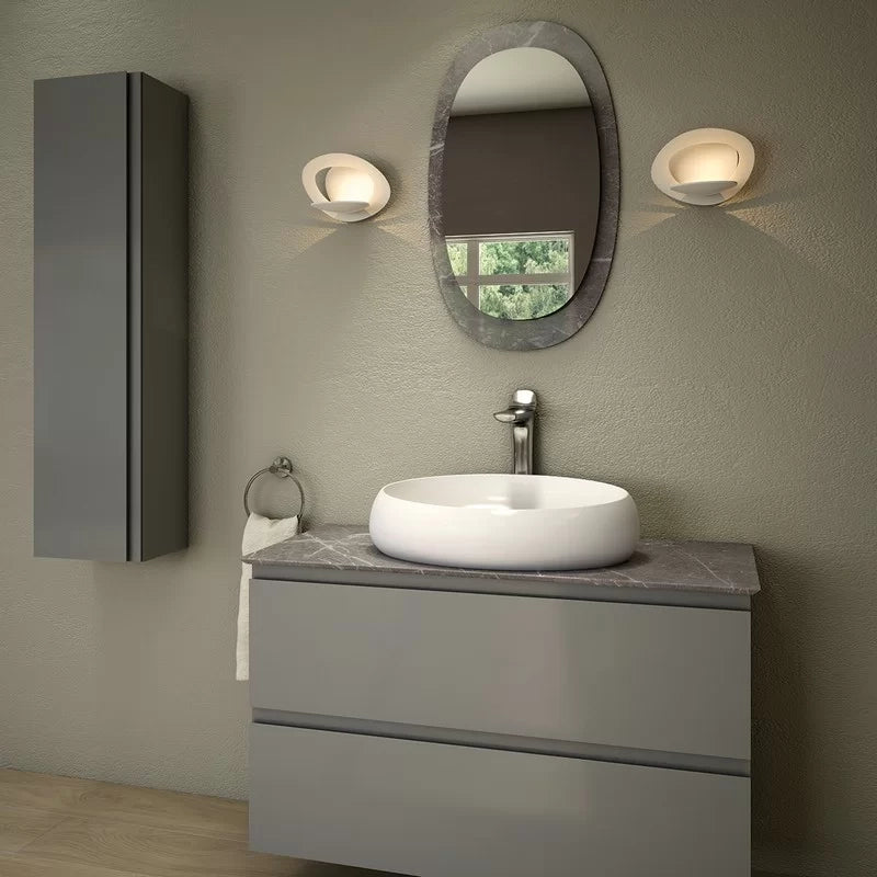Lavabo da appoggio cloud ovale bianco alpino