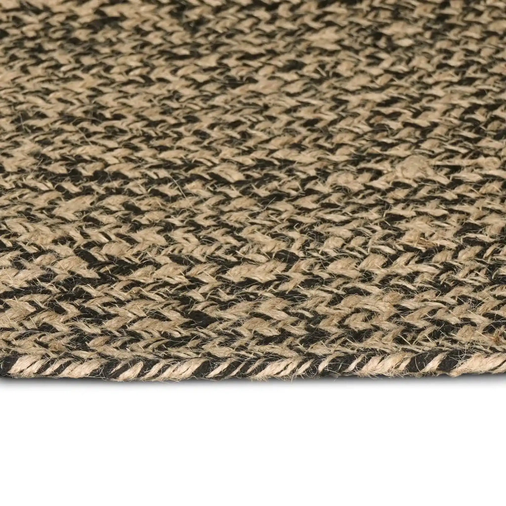 Tappeti per area Naturale e Nero 100 x 200 cm Juta