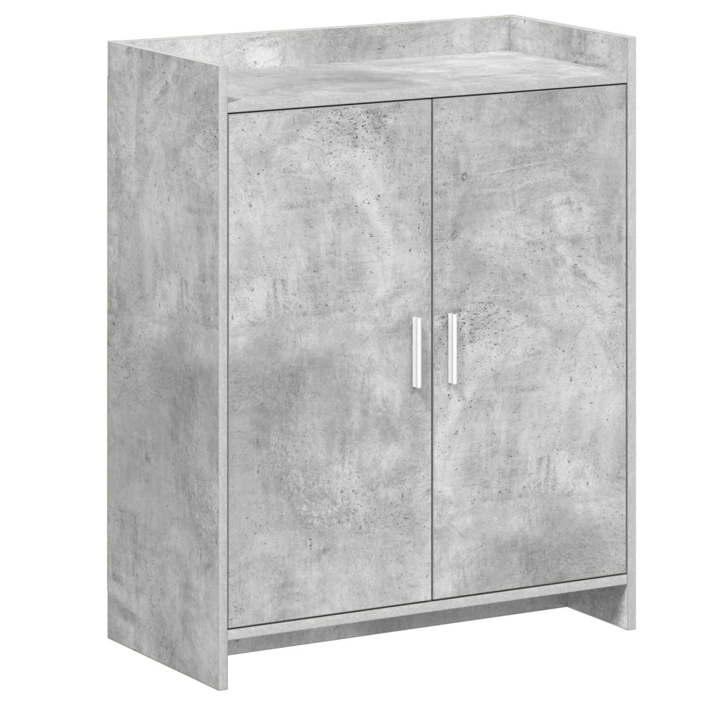 Mobile per scarpe con porta Grigio Cemento 73,5 x 36 x 92 cm 8011310