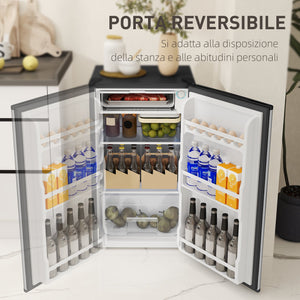 Frigorifero Piccolo da 91L Cella Freezer Superiore Argento