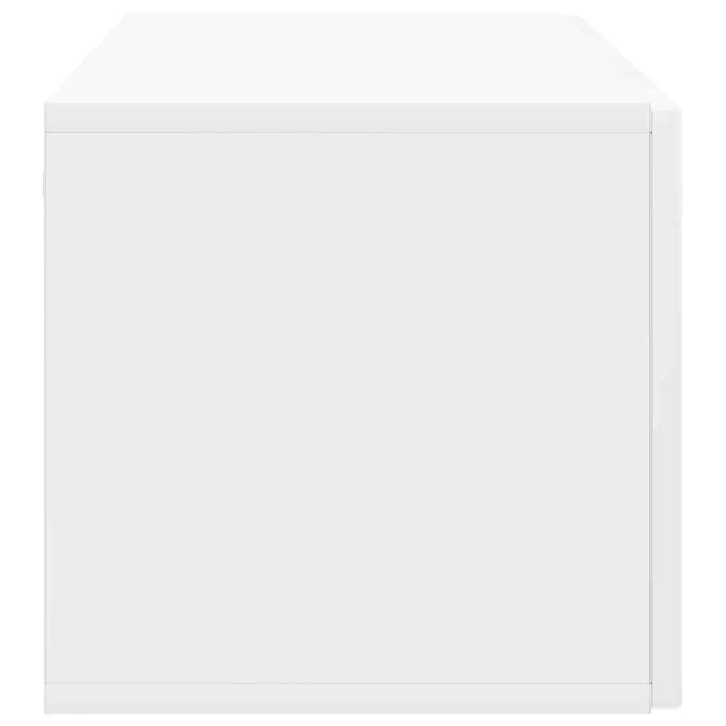 Mobile Porta TV da Muro Bianco Lucido 98 x 31 x 30 cm 898559