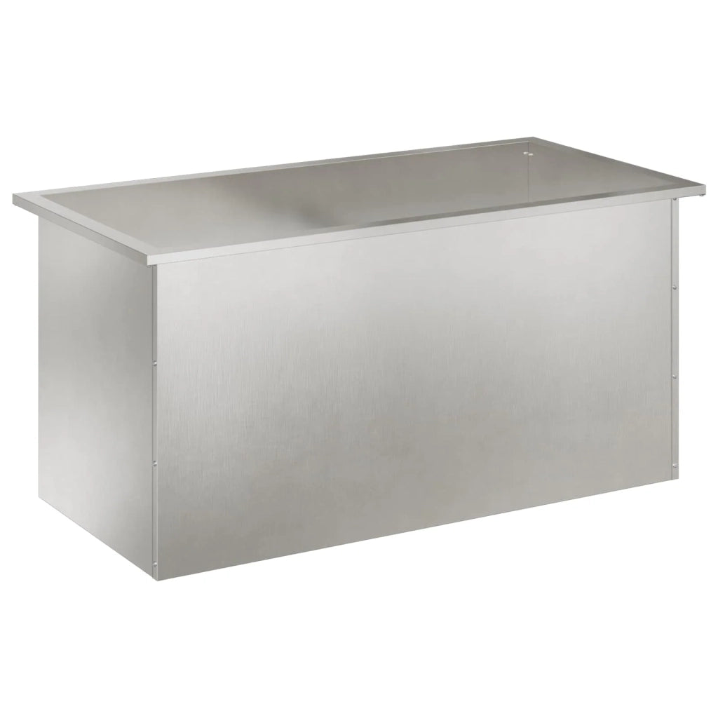 Fioriera da giardino con LED Argento 50 x 100 x 48 cm 8008232