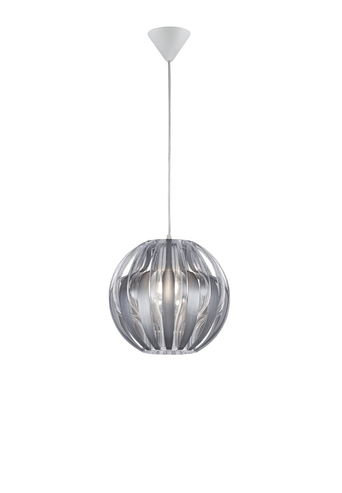 Lampada a Sospensione da Interno  E27 in Plastica Argento