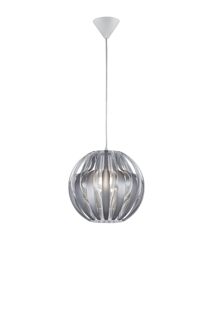 Lampada a Sospensione da Interno  E27 in Plastica Argento