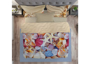 Parure Lenzuola Copriletto Stampa Digitale Cotone Made In Italy Conchiglie