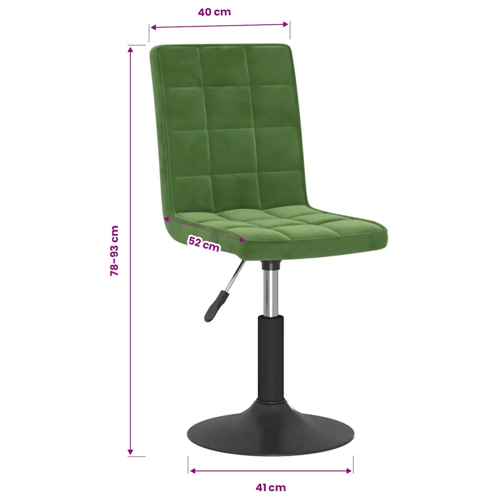 Sedie da Pranzo Girevoli 4 pz Verde Scuro in Velluto