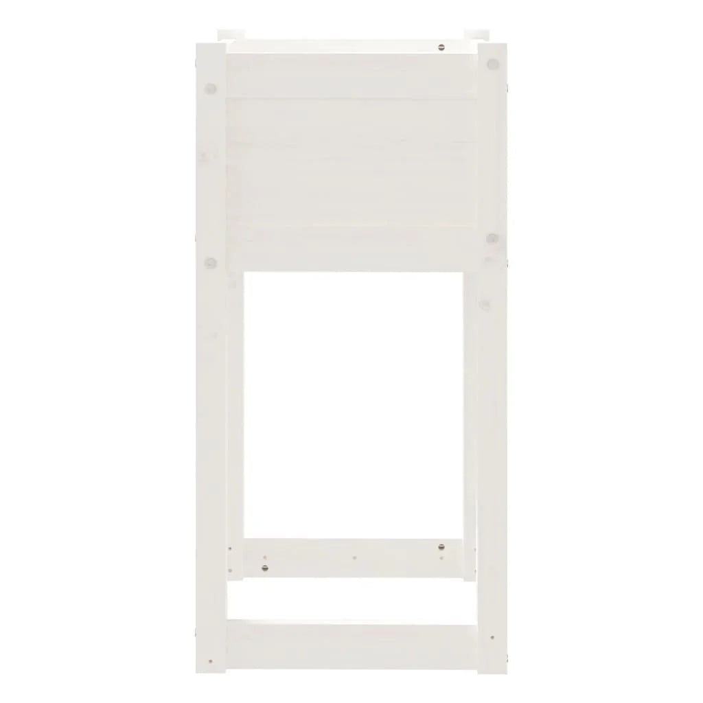 Fioriera rialzata per piante e fiori terrazza giardino 40 x 40 x 81 cm legno massello di pino bianco 02_0037590