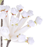 Set 3 Giant Caplume Composto da 2 Fiori Artificiali Altezza 90 cm Bianco