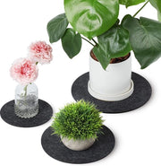 Set di sottopiani in velluto per vasi - set da 6 - 15 cm / 20 cm / 25 cm - sottopiani in velluto scuro per bicchieri, tazze, bar, bicchiere - sottopiani premium per tavolo sottopiani per bicchieri