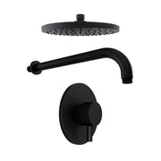 Set doccia nero opaco - Miscelatore incasso monocomando Katharine con braccio e soffione 20 cm