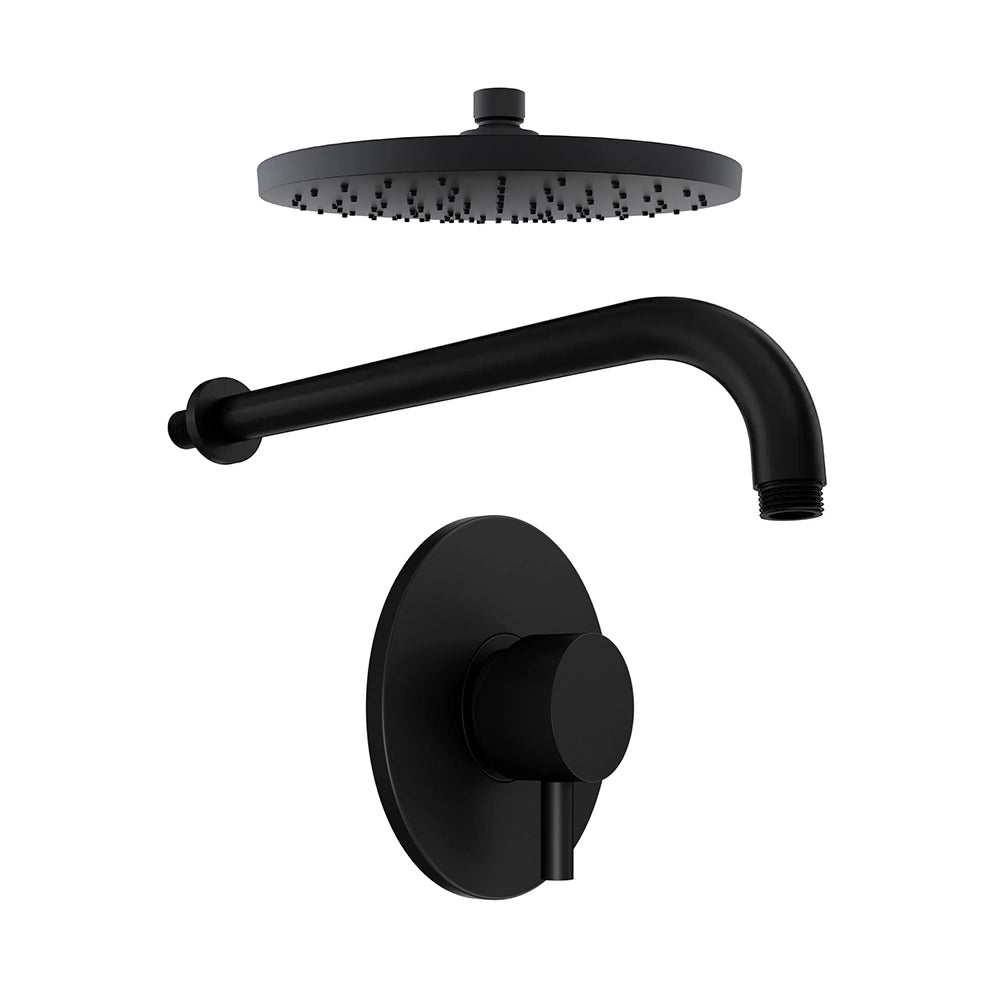 Set doccia nero opaco - Miscelatore incasso monocomando Katharine con braccio e soffione 20 cm