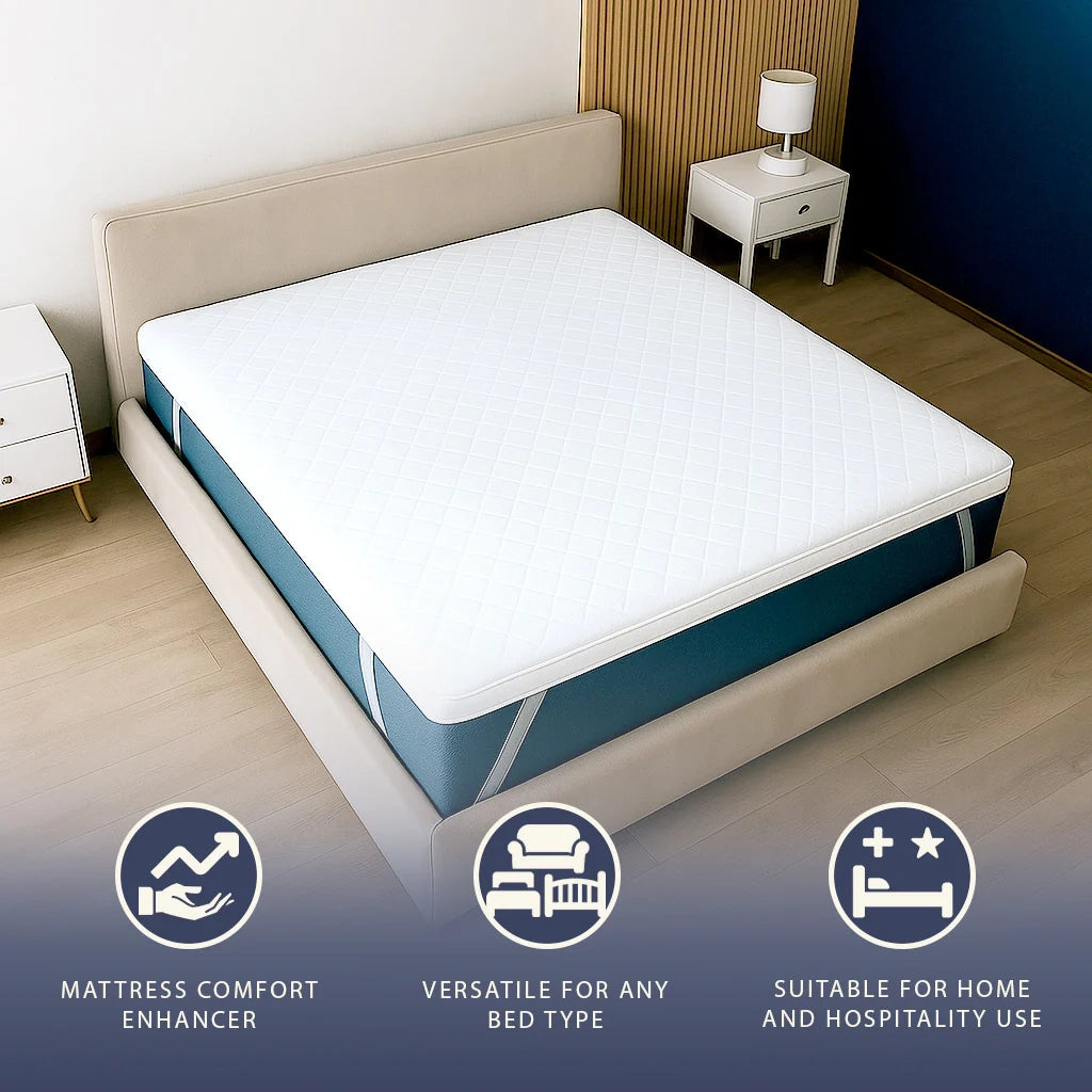 Topper 140x200 in Memory Foam a 9 Zone Differenziate | Alto 7 cm | Rivestimento Sfoderabile in Tessuto Pure Anallergico | Made in Italy