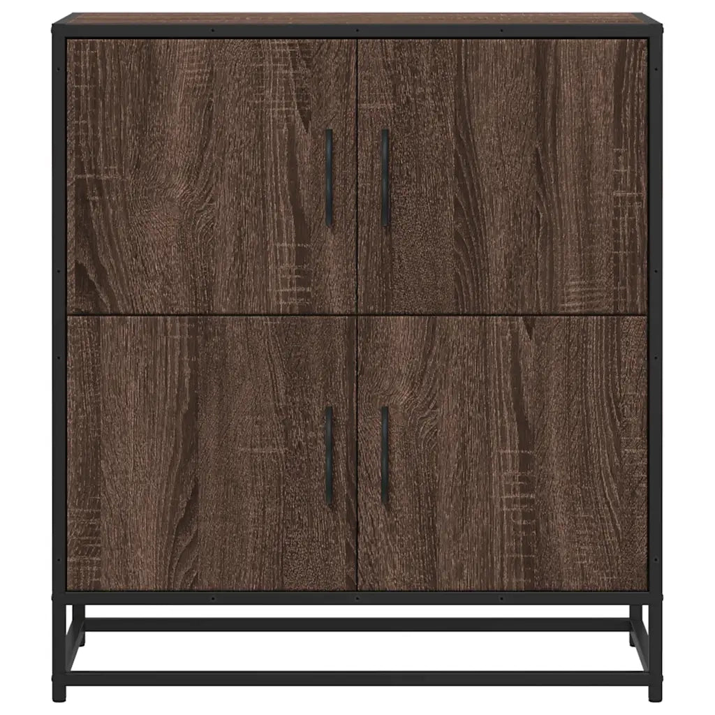 Credenza Rovere Marrone 68x35x76 cm in Legno Multistrato