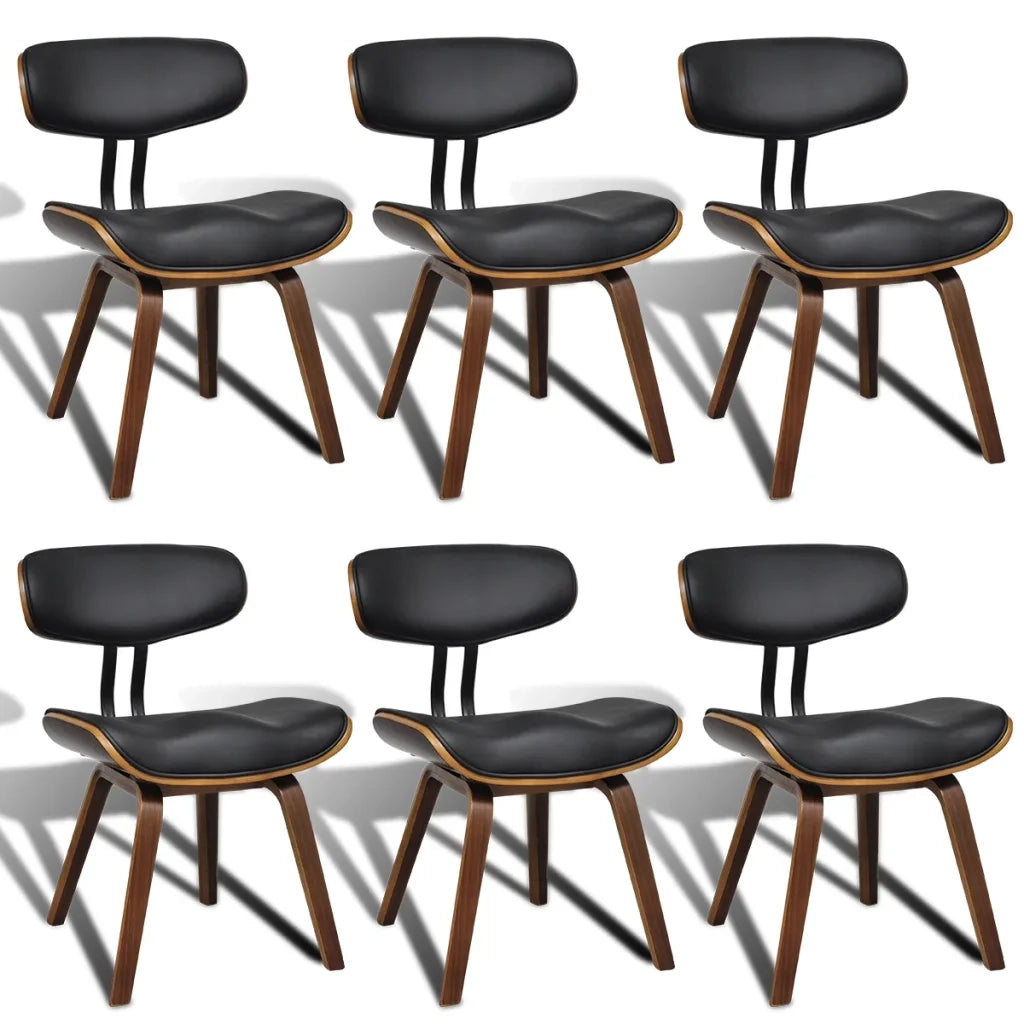 Sedie da Pranzo 6 pz in Legno Piegato e Similpelle 270551