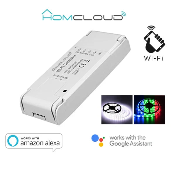 HOMCLOUD AS-SL1 DOMOTICA CONTROLLER STRISCE LED WIFI 12-24V RGB