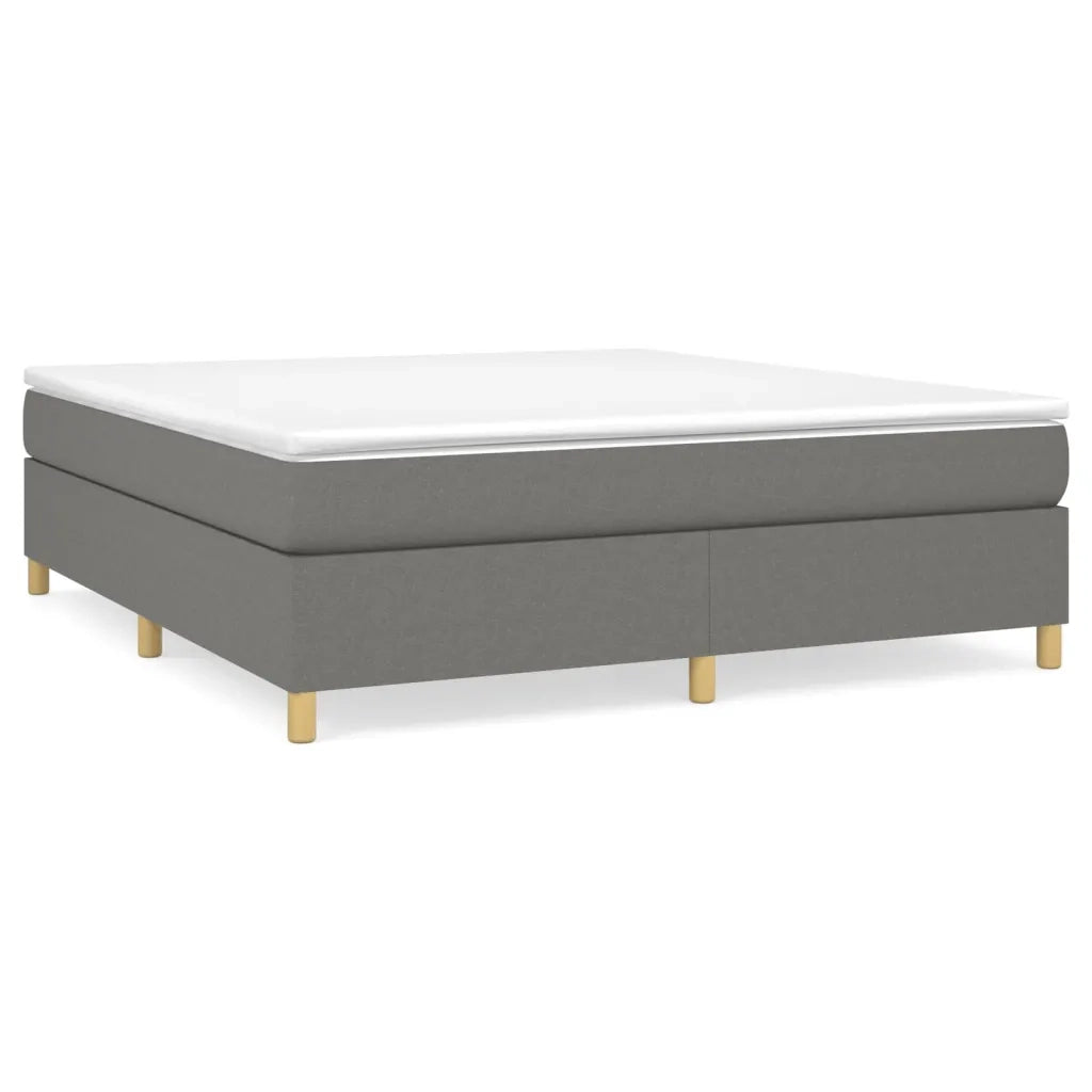 Giroletto a Molle con Materasso Grigio Scuro 180x200 cm Tessuto 3144539