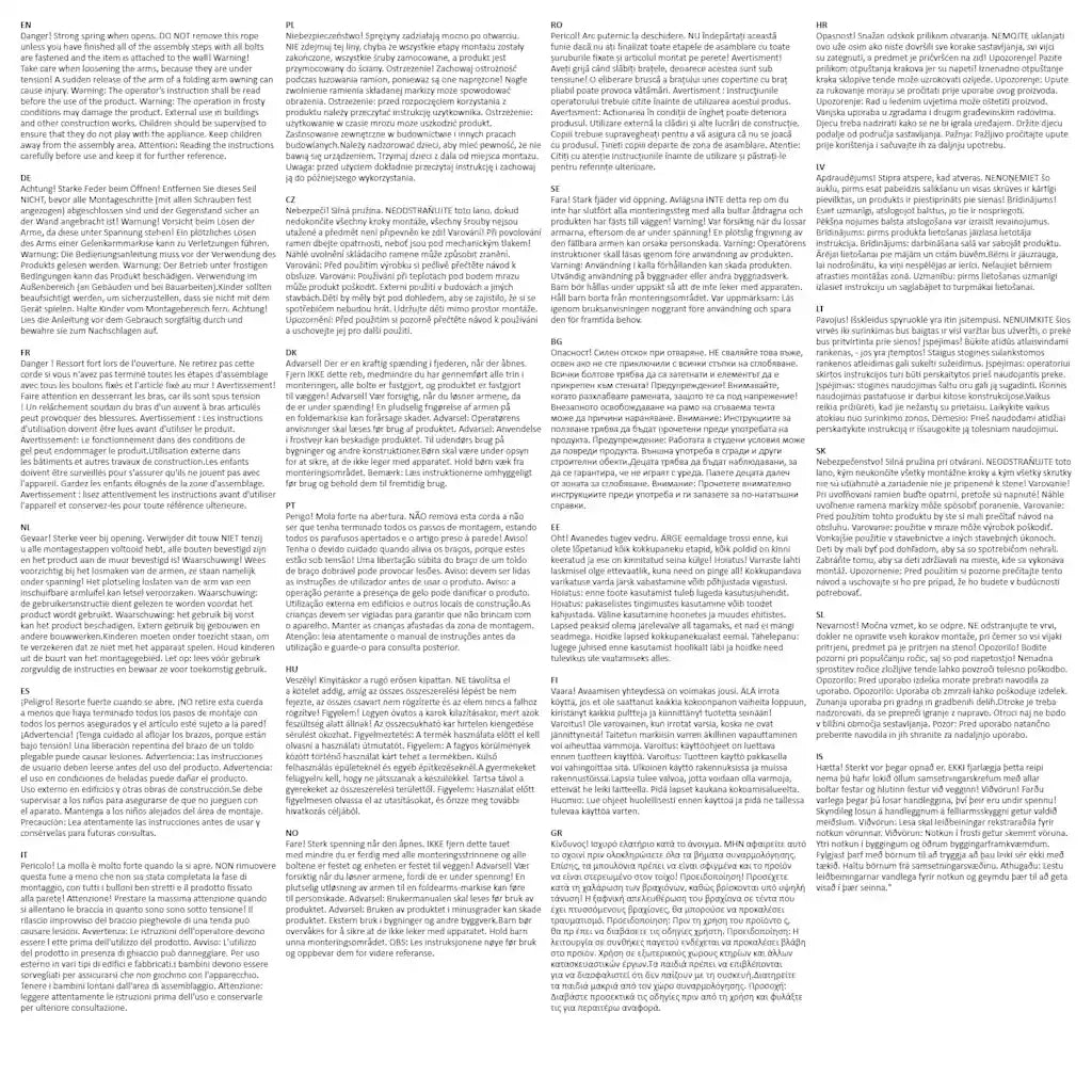 Tenda da Sole Retrattile Manuale 350x250 cm Arancione e Marrone 3055189