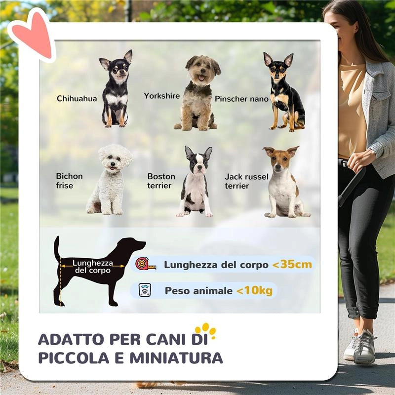 PASSEGGINO PER CANI CONVERTIBILE CON 2 GUINZAGLI E CUSCINO IN ACCIAIO E POLIESTERE, 82X49.5X98 CM AZZURRO E NERO