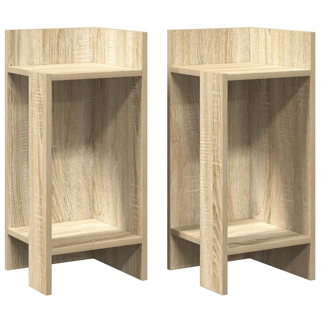 Tavolini Laterali 2pz con Ripiano Rovere Sonoma 25,5x27x60 cm 858547