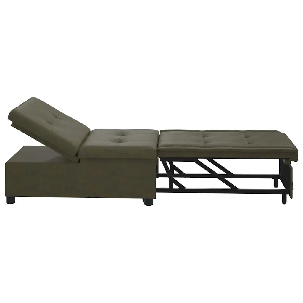 Divano letto Verde militare 194 x 67 x 82 cm Tessuto Huahua 42008606
