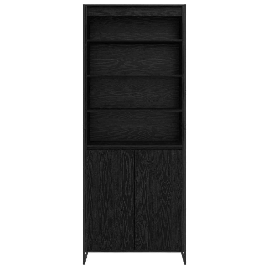 Armadi alti 2 pcs Rovere Nero 79 x 36 x 200 cm