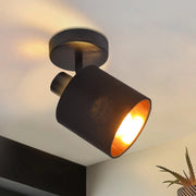 ZMH Faretto da soffitto vintage orientabili 350° E14 per soggiorno