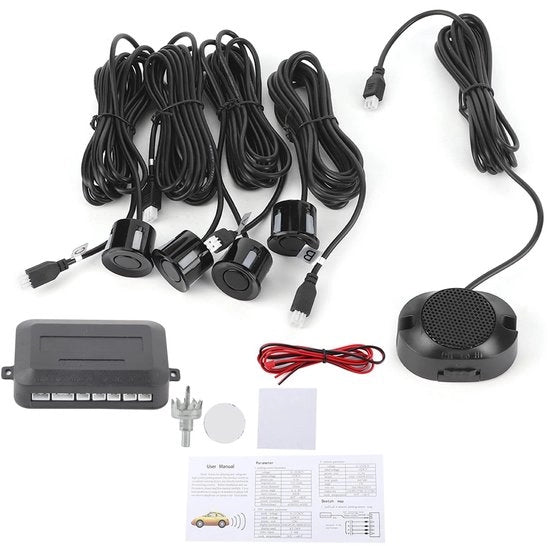 Sistema di parcheggio radar con sensori di parcheggio - Connessione wireless - Chipset avanzato - Impermeabile - Facile da installare - Sensore di parcheggio con sistema di avviso di parcheggio