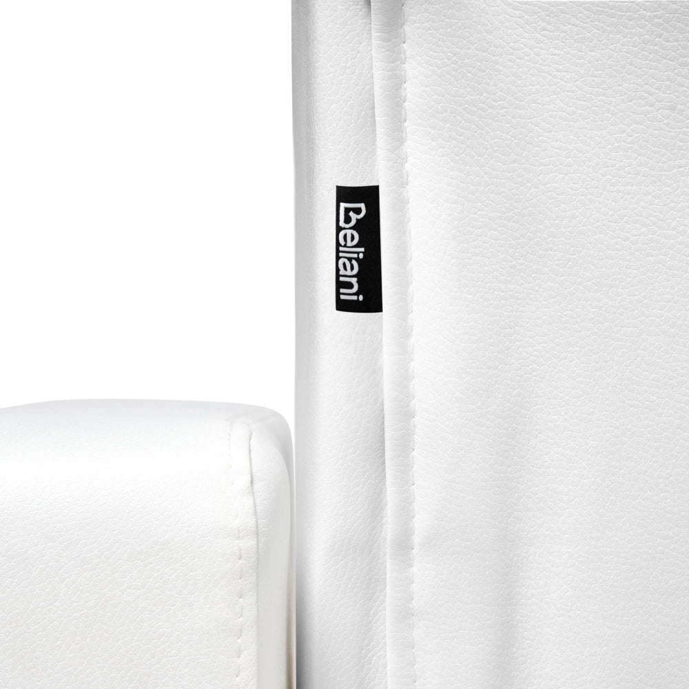 Divano letto angolare in ecopelle bianco versione sinistra stile moderno a L componibile versione sinistra