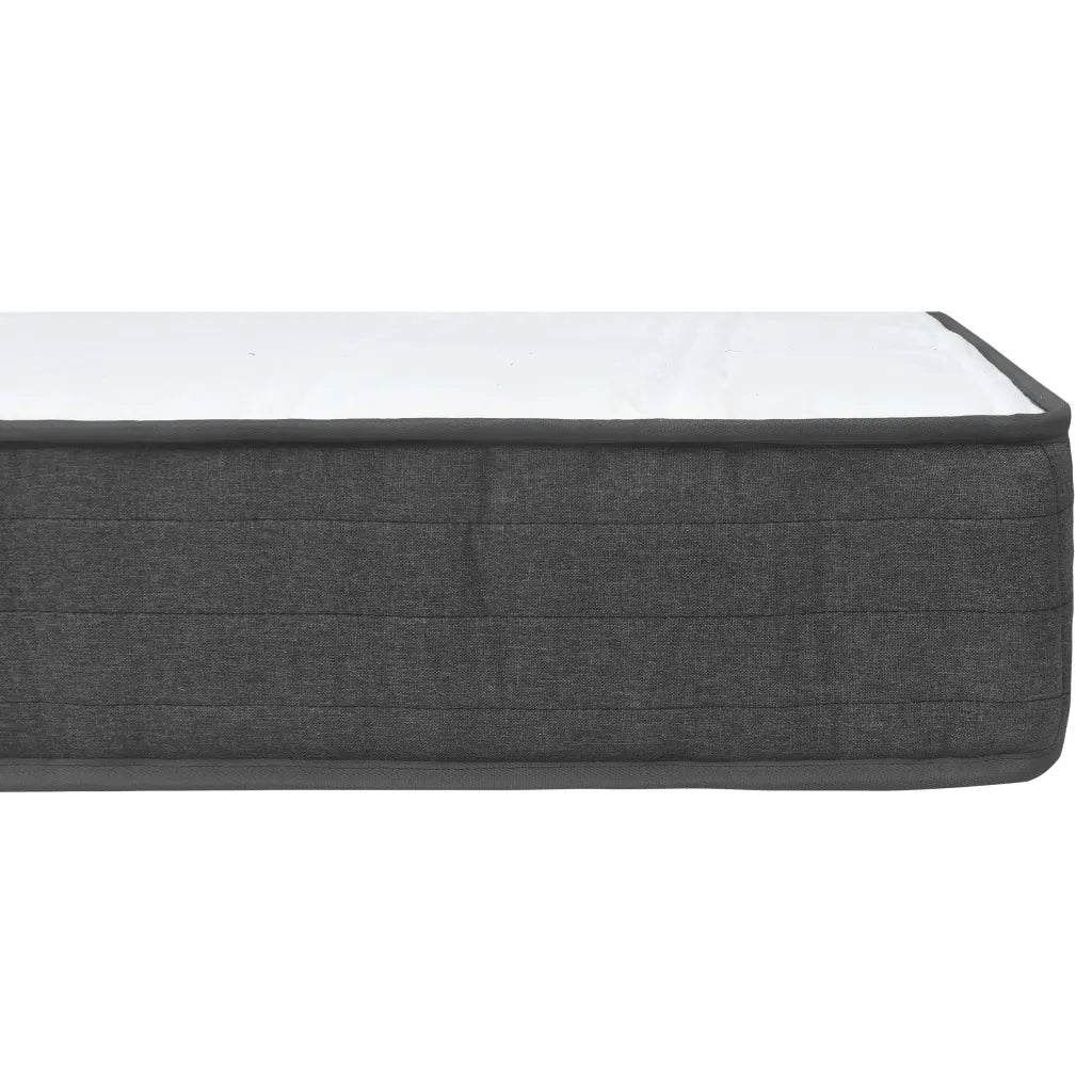 Letto a Molle Grigio Scuro in Tessuto 140x200 cm