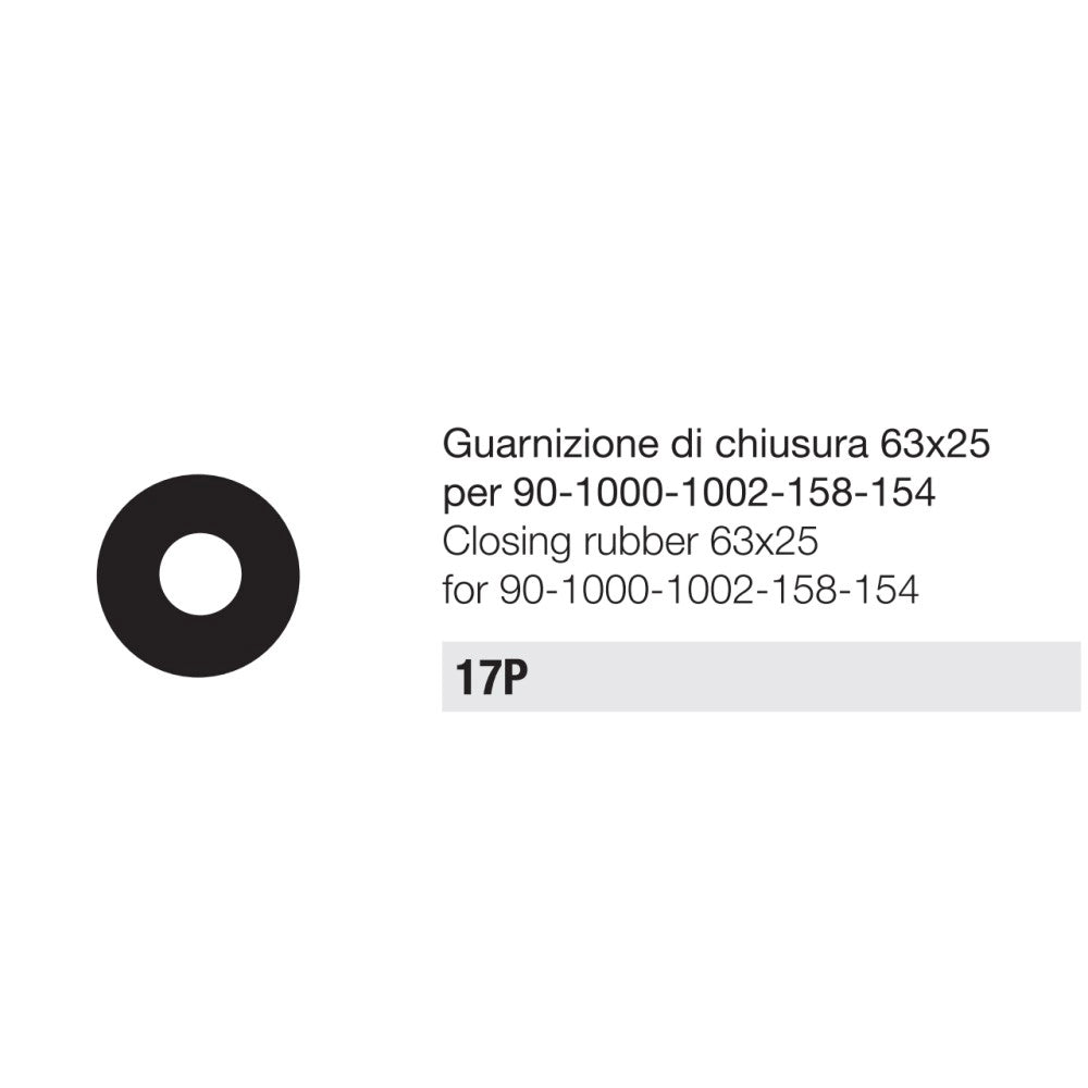 Guarnizione piatta membrana nera di chiusura per batteria tremolada