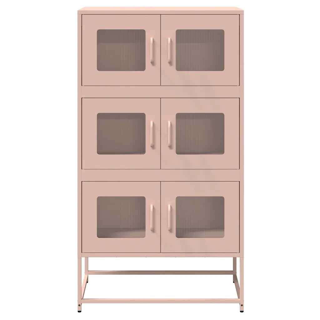 vidaXL Credenza Rosa 68x39x123 cm in Acciaio