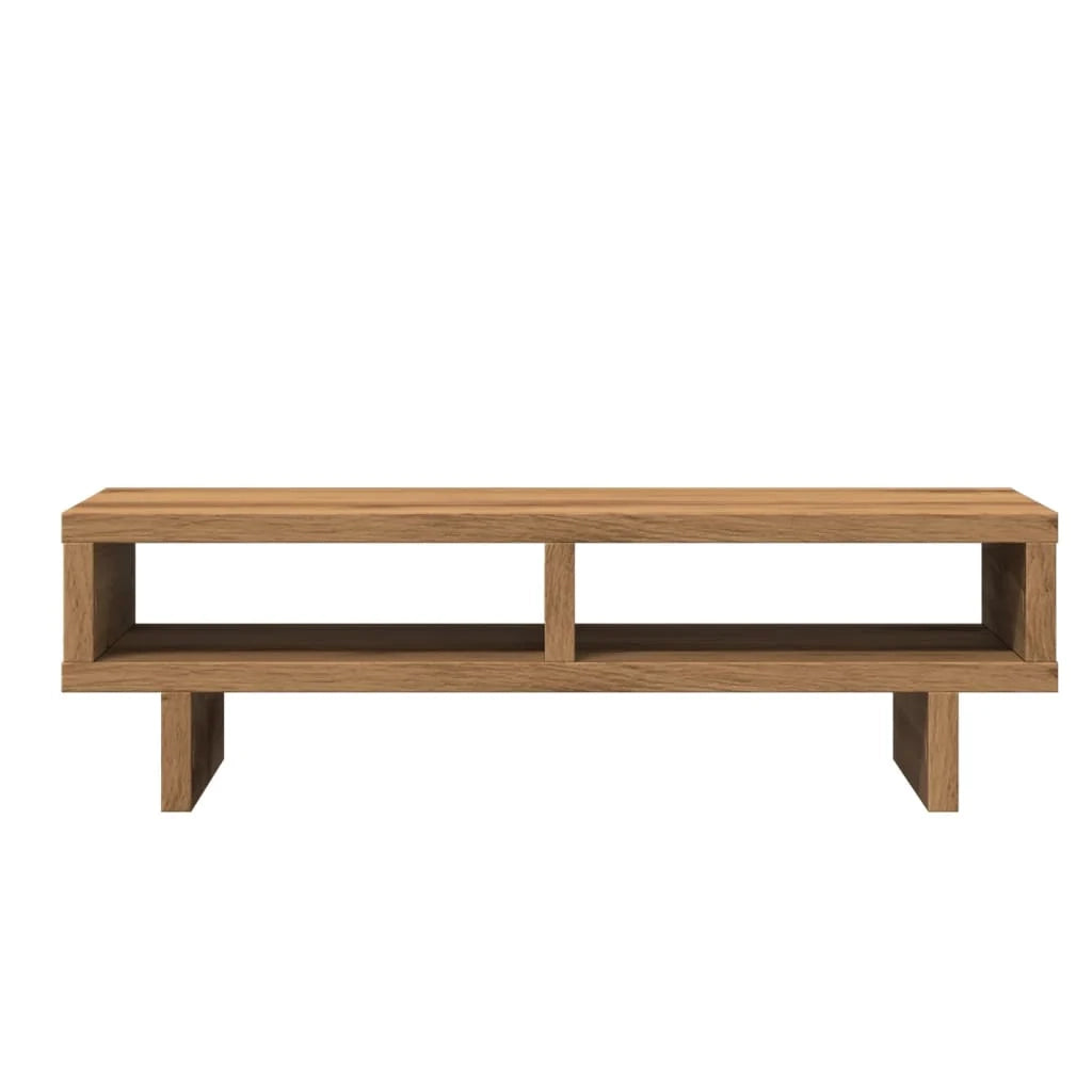 Supporto per monitor mobile da scrivania fatto a mano 50 x 27 x 15 cm legno ingegnerizzato marrone 02_0044915