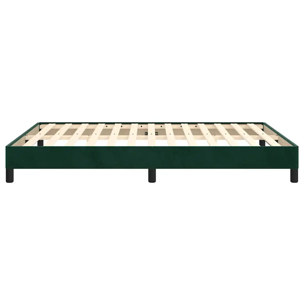 Giroletto senza Materasso Verde Scuro 140x200 cm in Velluto 346979