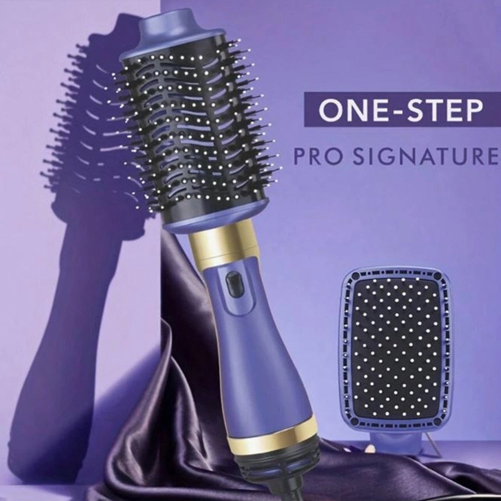Trade Shop - Asciugacapelli Styler Volumizzante 2 In 1 Professionale Spazzola Elettrica Ad Aria Calda -